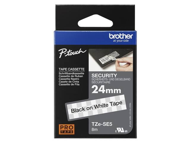 Labeltape Brother Ptouch TZeSE5 24mm wit