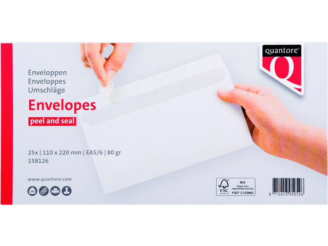 Envelop Quantore bank EA5/6 110x220 80gr zk wt