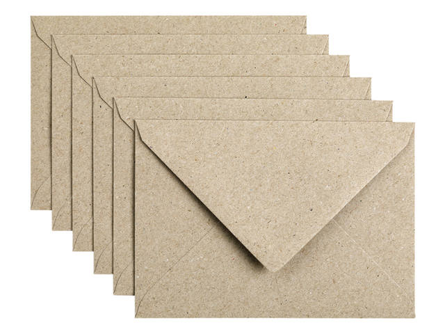 Envelop Papicolor C6 114x162mm kraft grijs