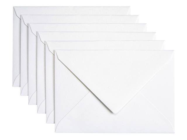 Envelop Papicolor C6 114x162mm metallic parelwit