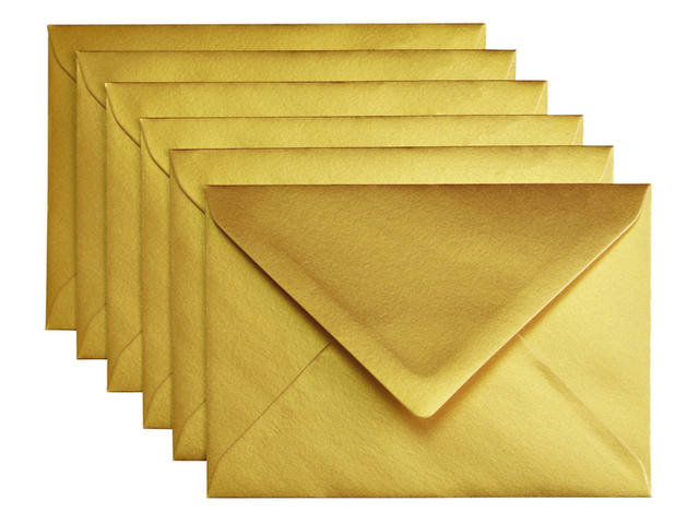 Envelop Papicolor C6 114x162mm metallic goud
