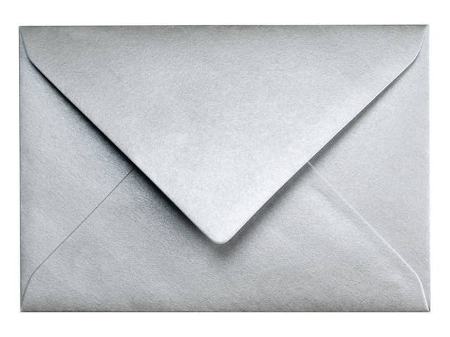 Envelop Papicolor C6 114x162mm metallic zilver