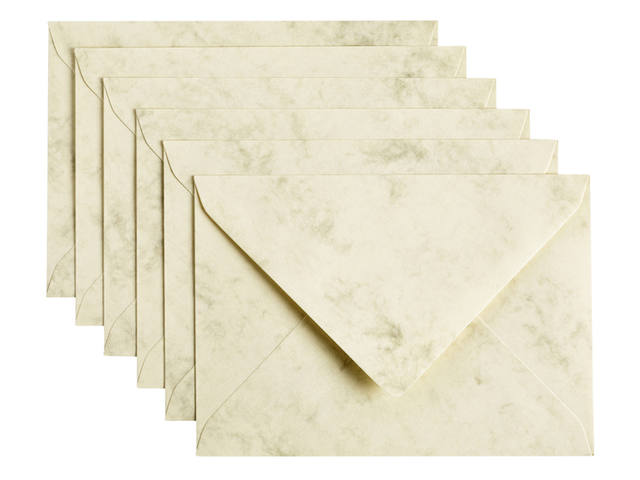 Envelop Papicolor C6 114x162mm marble ivoor
