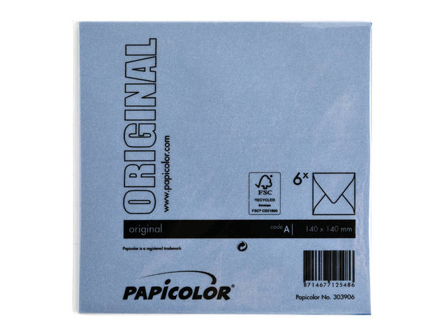 Envelop Papicolor 140x140mm donkerblauw