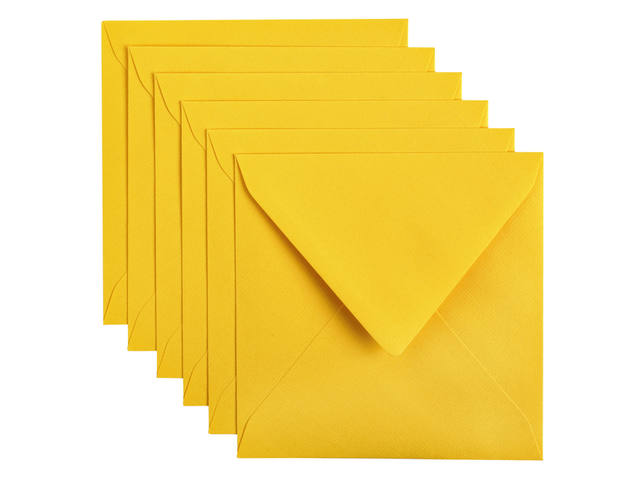 Envelop Papicolor 140x140mm dottergeel