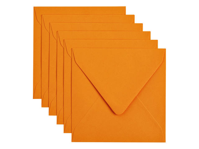 Envelop Papicolor 140x140mm oranje