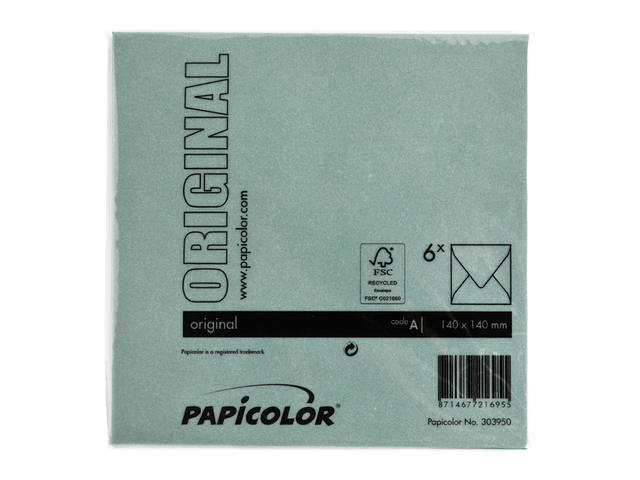 Envelop Papicolor 140x140mm dennengroen