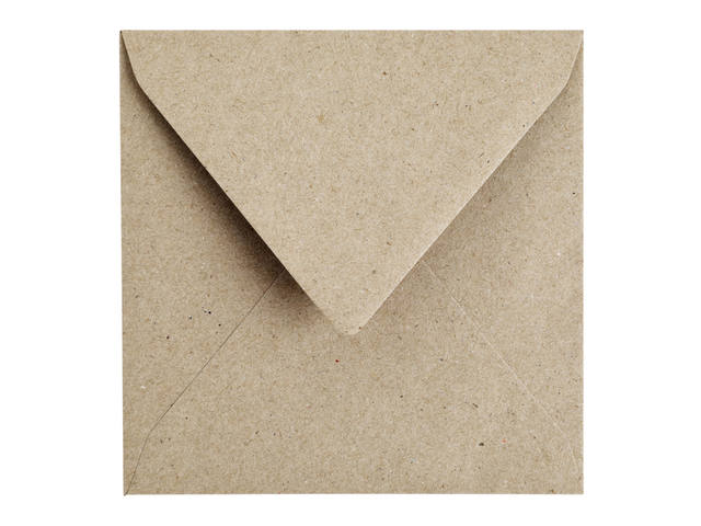 Envelop Papicolor 140x140mm kraft grijs