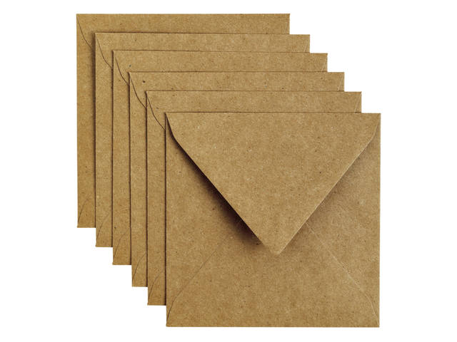 Envelop Papicolor 140x140mm kraft bruin