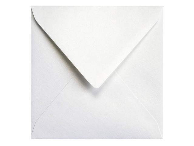 Envelop Papicolor 140x140mm metallic parelwit