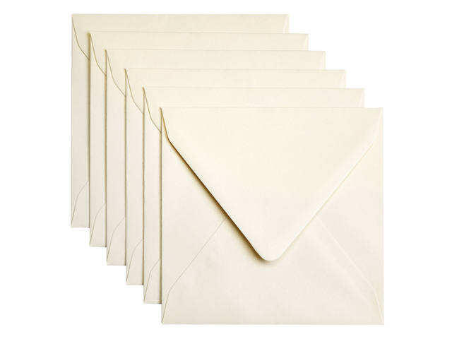 Envelop Papicolor 140x140mm metallic ivoor