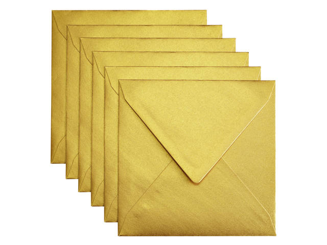 Envelop Papicolor 140x140mm metallic goud