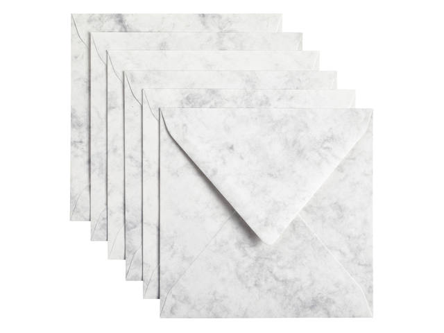 Envelop Papicolor 140x140mm marble grijs