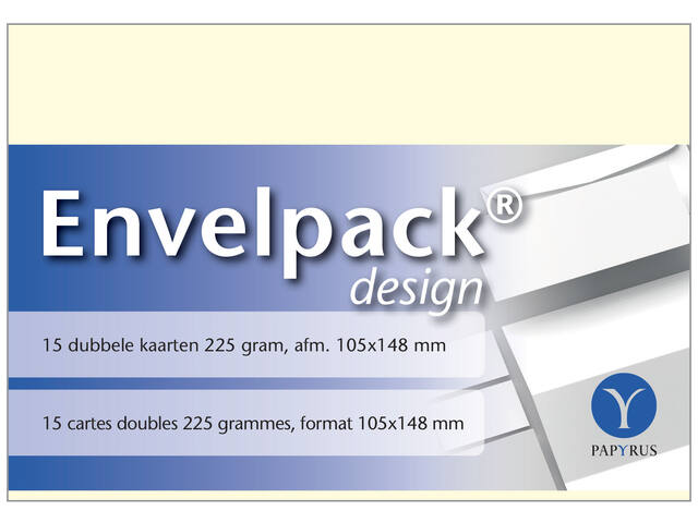 Dubbele kaart Papyrus Envelpack A6 105x148mm ivoor