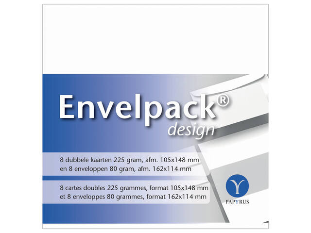 Dubbele kaart Papyrus Envelpack C6 114x162mm wit