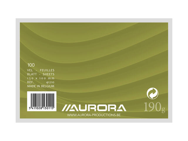 Systeemkaart Aurora 150x100mm blanco 190gr wit