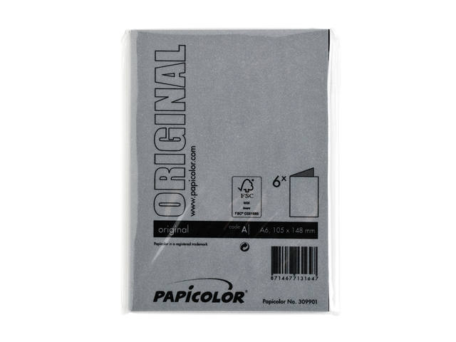 Correspondentiekaart Papi dubbel A 6r avenzwart