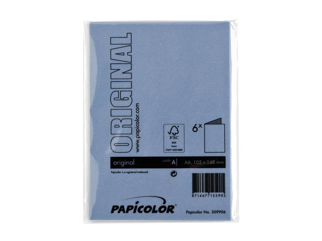 Correspondentiekaart Papi dubbel A6 donkerblauw