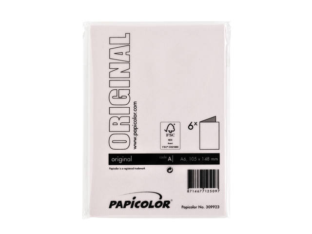 Correspondentiekaart Papi dubbel A6 lichtroze