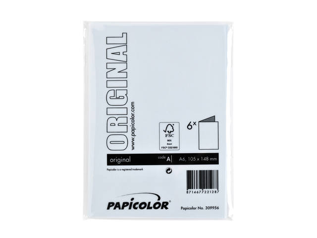 Correspondentiekaart Papi dubbel A6 babyblauw