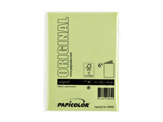 Correspondentiekaart Papi dubbel A6 appelgroen