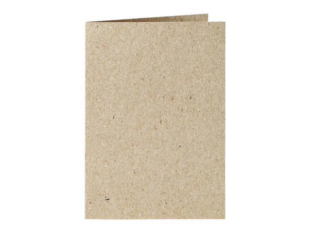 Correspondentiekaart Papi dubbel A6 kraft grijs