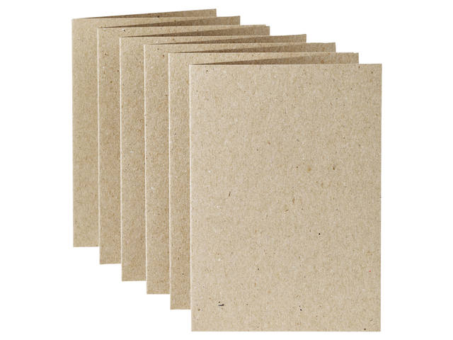 Correspondentiekaart Papi dubbel A6 kraft grijs