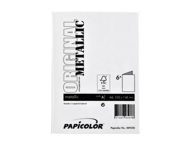 Correspondentiekaart Papi dubbel A 6mtl parelwit