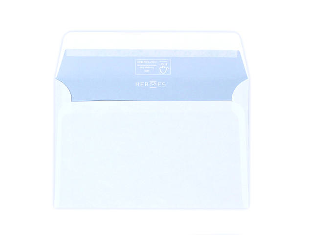 Envelop Hermes bank C6 114x162 zk 500st wit