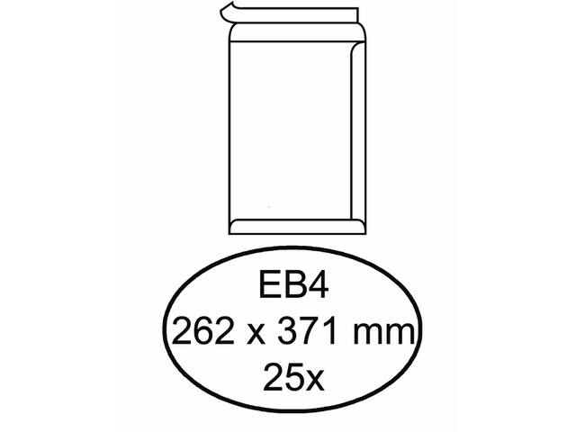 Envelop Hermes akte EB4 262x371 zk 25st wit