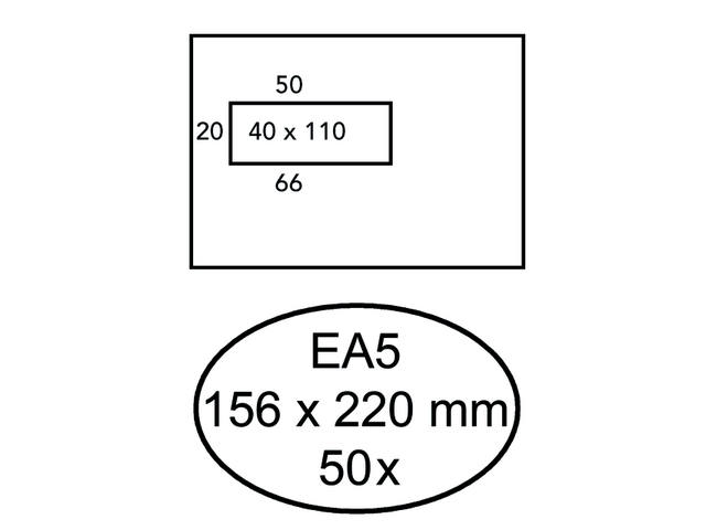 Envelop Hermes venster EA5 vl zk 80gr 50st