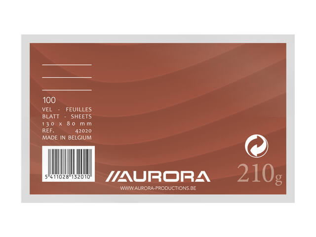 Systeemkaart Aurora 130x80 lijn rode koplijn 210gr