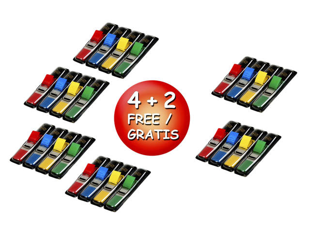 Indextabs Post-it 6834 11.9x43.1mm 4+2 gratis