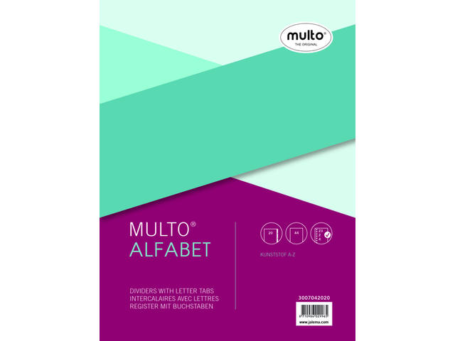 Tabbladen Multo A4 23r PP a z grijs