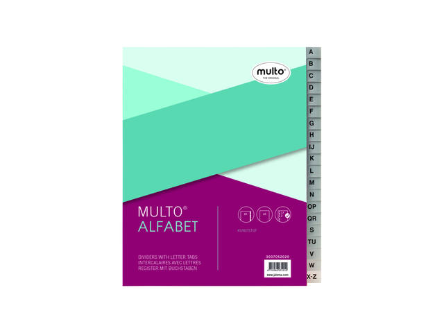 Tabbladen Multo A5 17r PP a z grijs