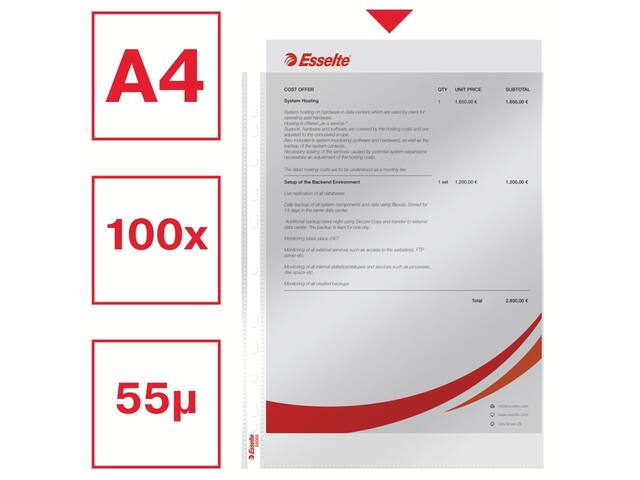 Showtas Esselte copy safe PP A4 glashelder