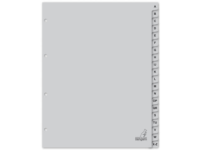 Tabblad Kangaro A4 4r 20dlg AZ breed PP grijs