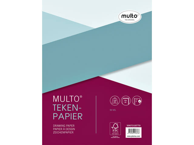 Interieur Multo 17-gaats tekenpapier 120gr 50v