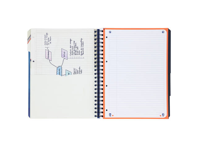 Projectbk Oxf School A4+ ln 4g 240pag 80gr blauw