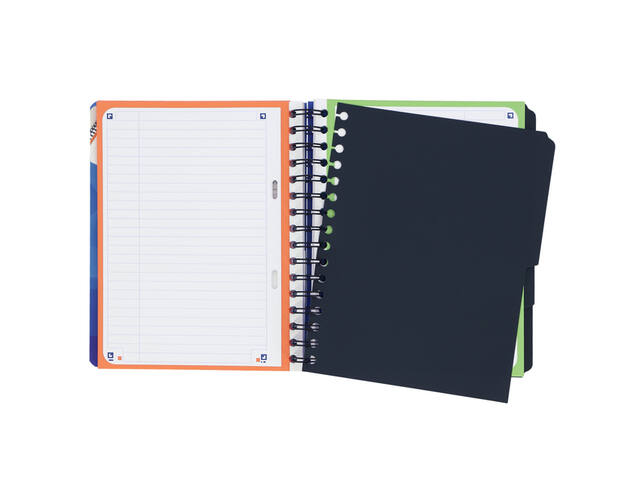 Projectbk Oxf School A5+ ln 6g 240pag 80gr blauw
