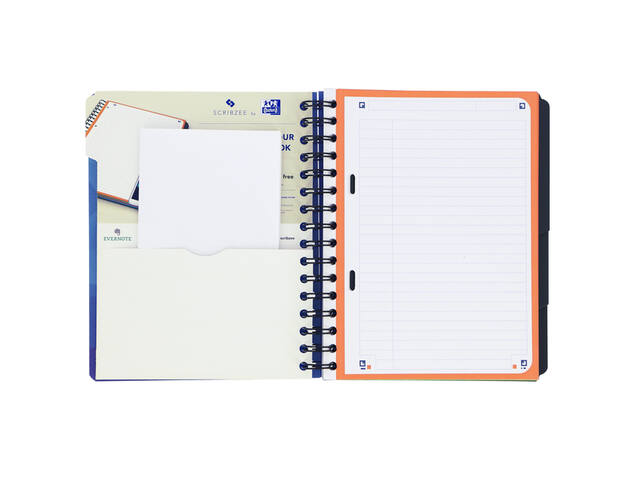 Projectbk Oxf School A5+ ln 6g 240pag 80gr blauw