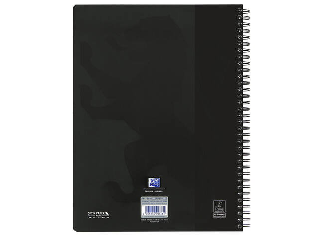 Collegeblk Oxf School A4+ ln 23gaats 160pag zwart