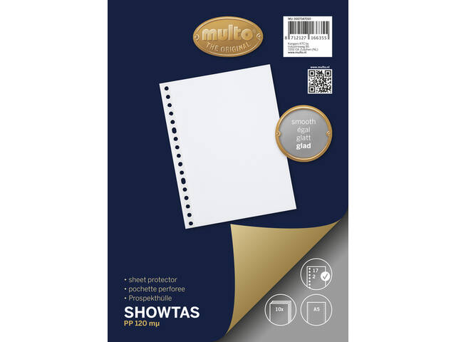 Showtas Multo A5 17r PP 0.14mm glad 10 stuks