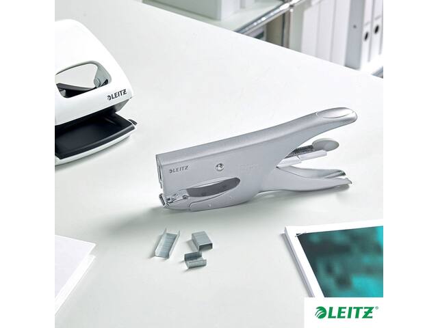 Niettang Leitz achterlaadmodel P3 40 vel zilver