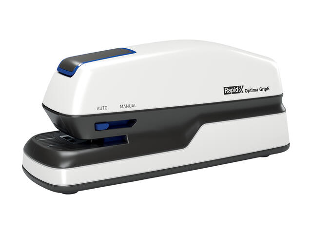 Nietmachine elektr Rapid Optima grip wit zwart