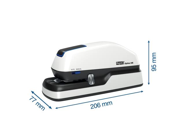 Nietmachine elektr Rapid optima 20 zwart zilver