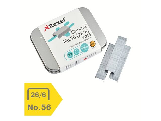 Nieten Rexel optima 26/6 nr 56 gegalv