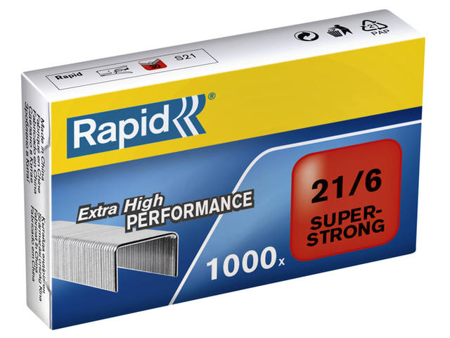 NIETEN RAPID 21/6 GEGALV SUPER STRONG 1000ST