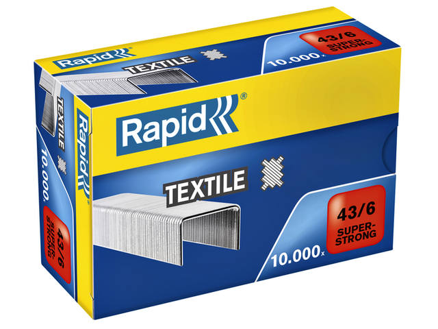 Nieten Rapid 43/6 Textiel super strong 10.000st