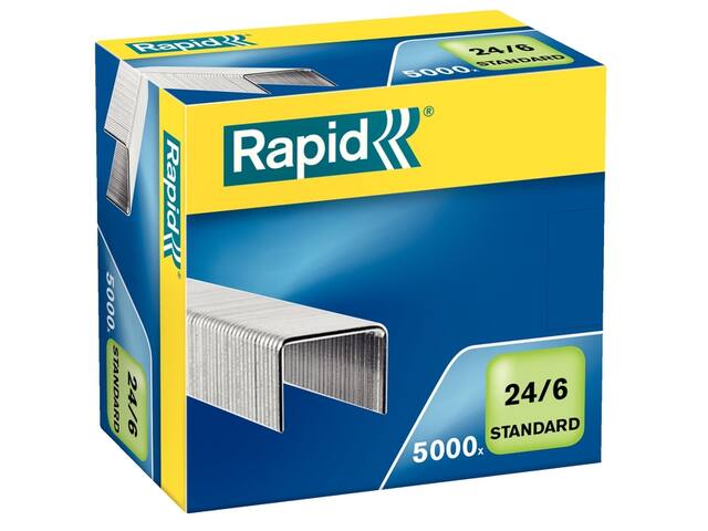 Nieten Rapid 24/6 gegalvaniseerd standaard 5000st